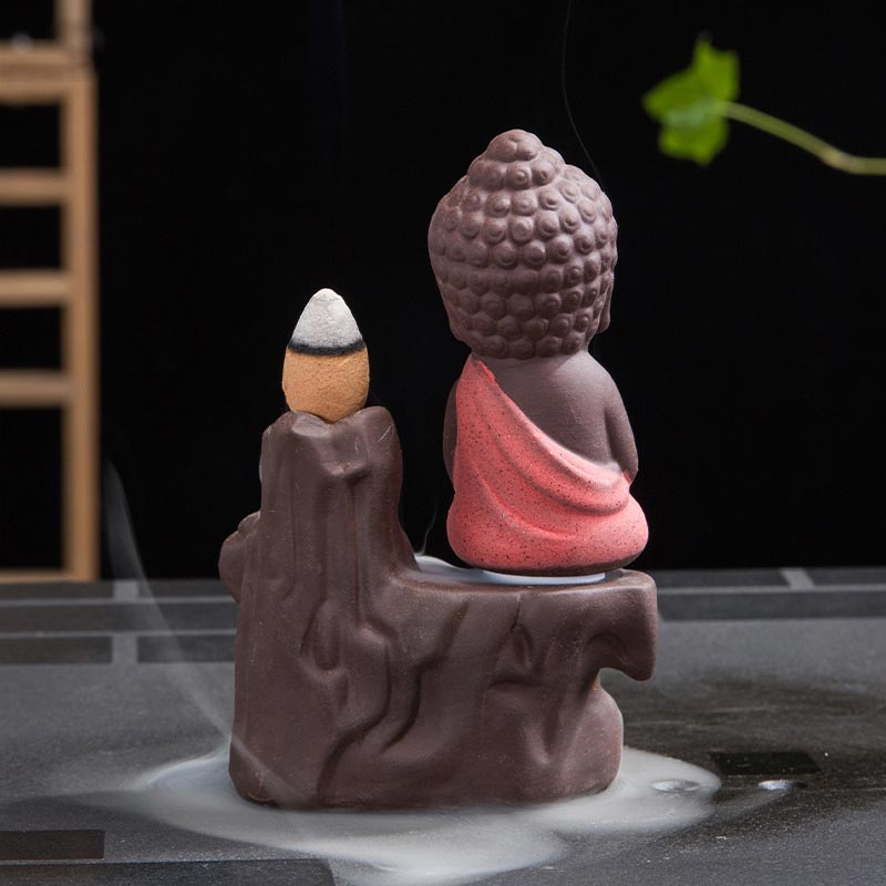 Backflow Smoke Fountain Ceramic Blessing Incense Burner Decoration