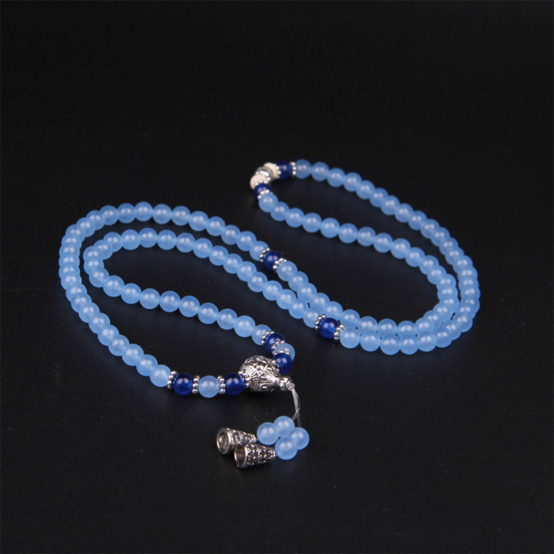 108 Beads Blue Crystal Bracelet Mala