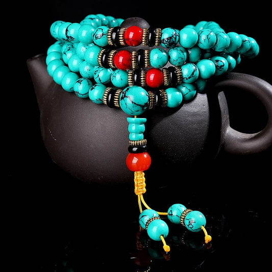 Tibetan Turquoise Mala Bracelet