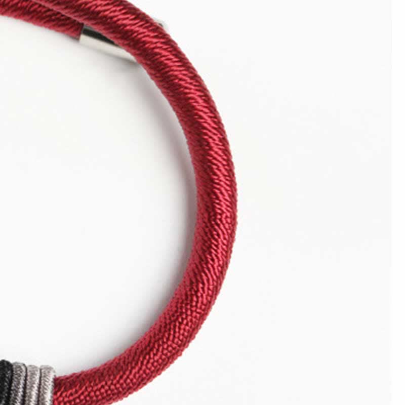 925 Sterling Silver Om Mani Padme Hum Peace Red String Bracelet
