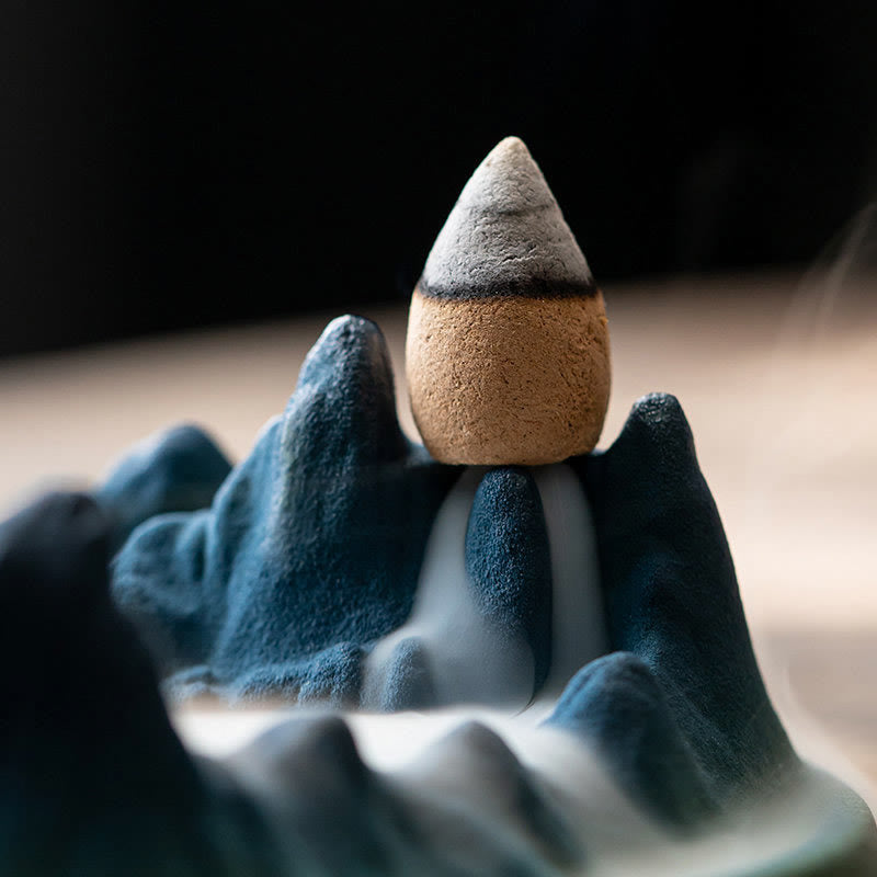 Creative Mountain River Ceramic Backflow Incense Burner