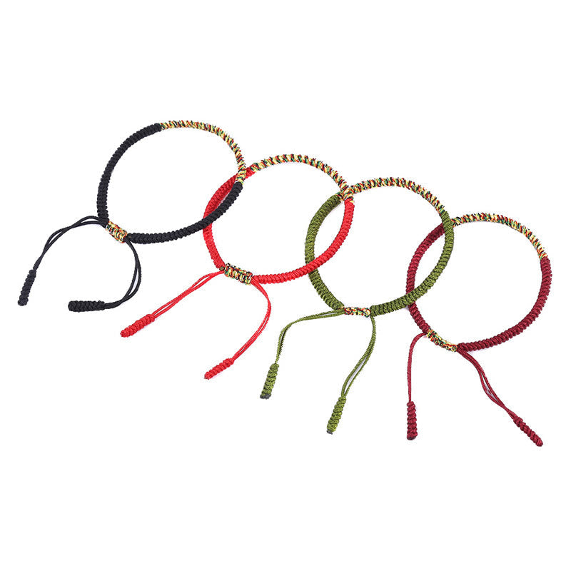 Tibetan Handmade Multicolor King Kong Knot Luck Strength Braided Bracelet