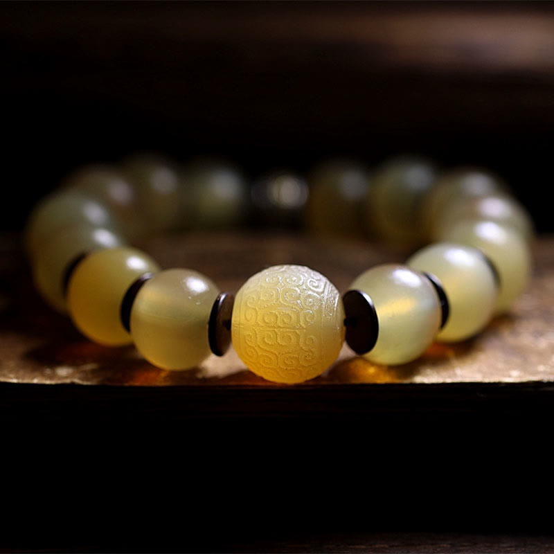 Handmade Tibetan Sheep Horn Om Mani Padme Hum Auspiciousness Bracelet