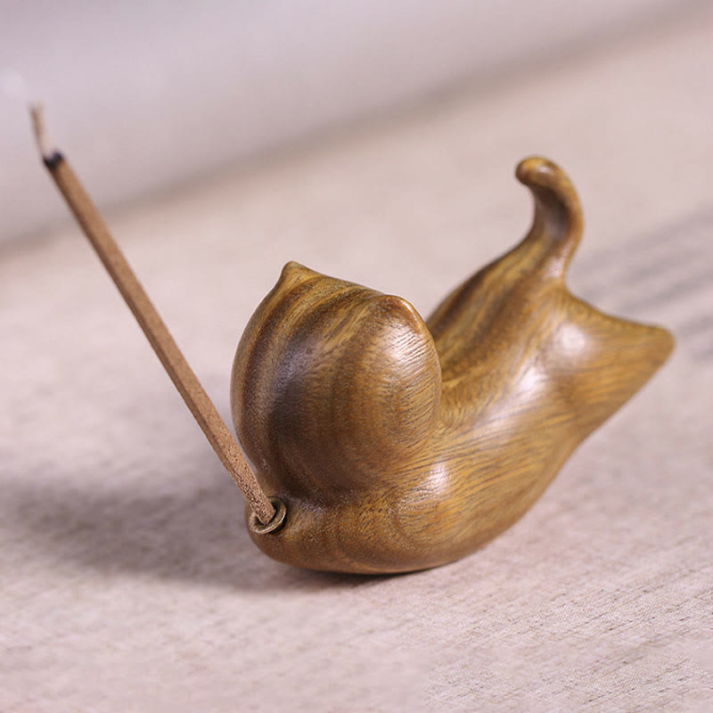 Green Sandalwood Cute Cat Pattern Soothing Stick Incense Burner Decoration