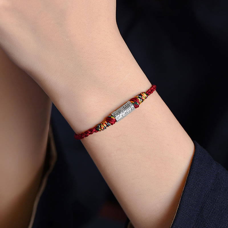 Handcrafted 925 Sterling Silver Everything Goes Well Design Protection Strength Bracelet Anklet