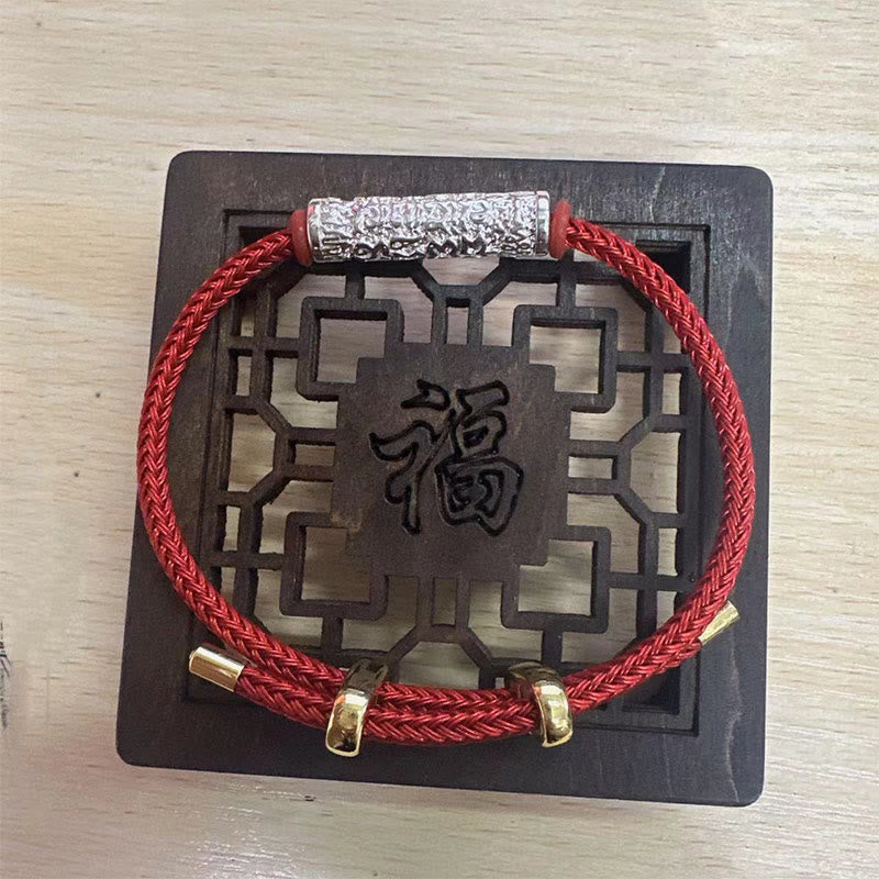 Tibet Handmade Tai Sui Rope Protection Strength Braided Bracelet