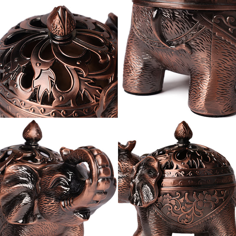 Elephant Alloy Incense Holder Home Decoration Incense Burner