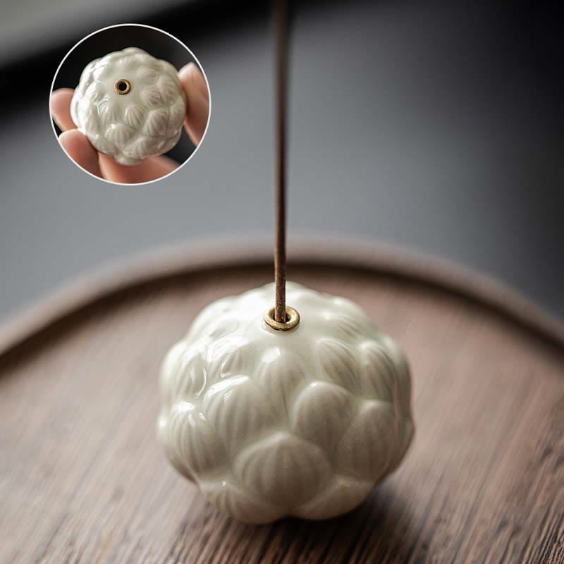 Mini Lotus Flower Meditation Ceramic Stick Small Incense Burner Decoration