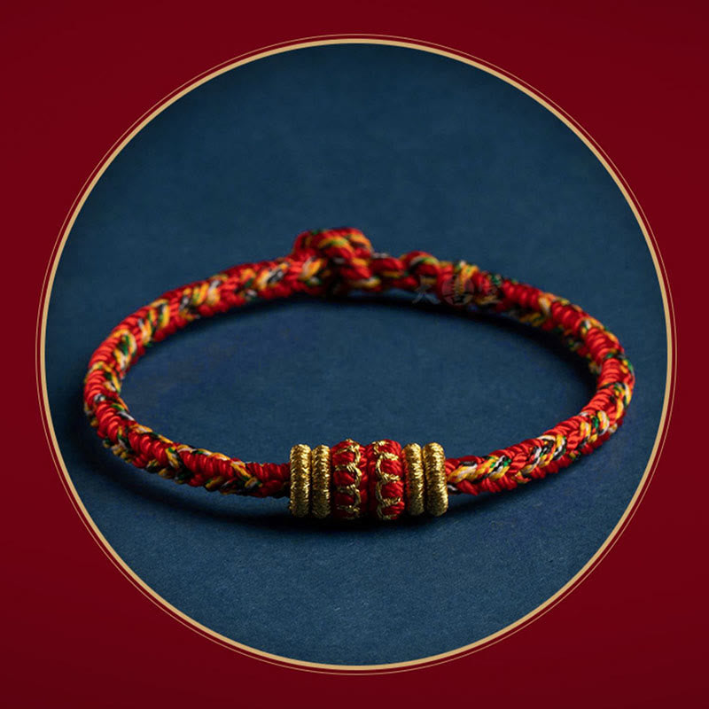 Tibet Handmade Chinese Zodiac Luck Strength Braided String Bracelet