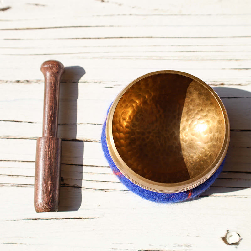 Tibetan Meditation Sound Bowl Handcrafted for and Mindfulness Singing Bowl Set