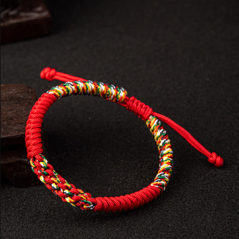 Tibetan Handmade Colorful King Kong Knot Luck Braid String Bracelet