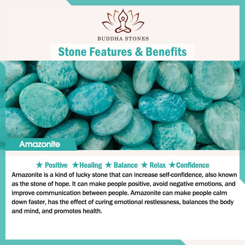 Tibetan Amazonite Stone Blessing Lotus Mala