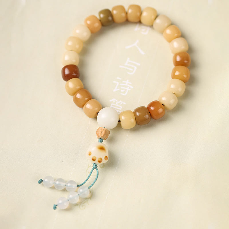 Natural Bodhi Seed The Lord of the Corpse Forest Om Mani Padme Hum Wisdom Bracelet