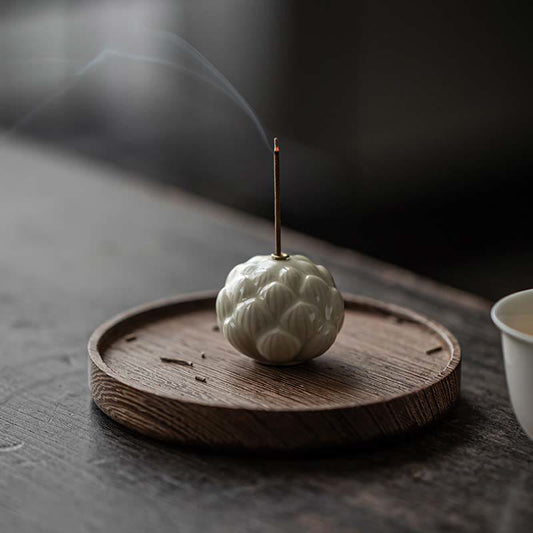 Mini Lotus Flower Meditation Ceramic Stick Small Incense Burner Decoration