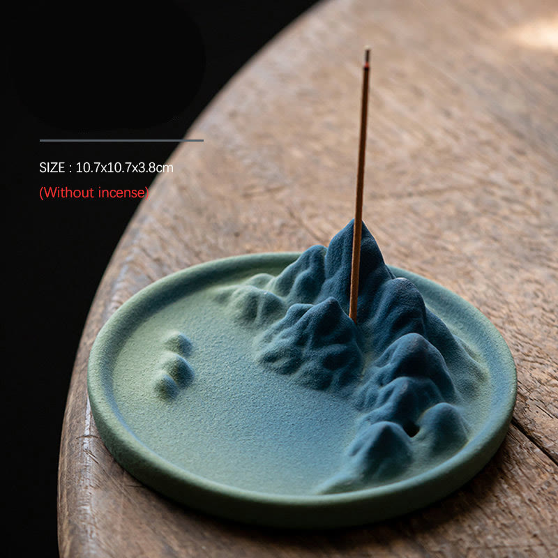 Creative Mountain River Ceramic Backflow Incense Burner