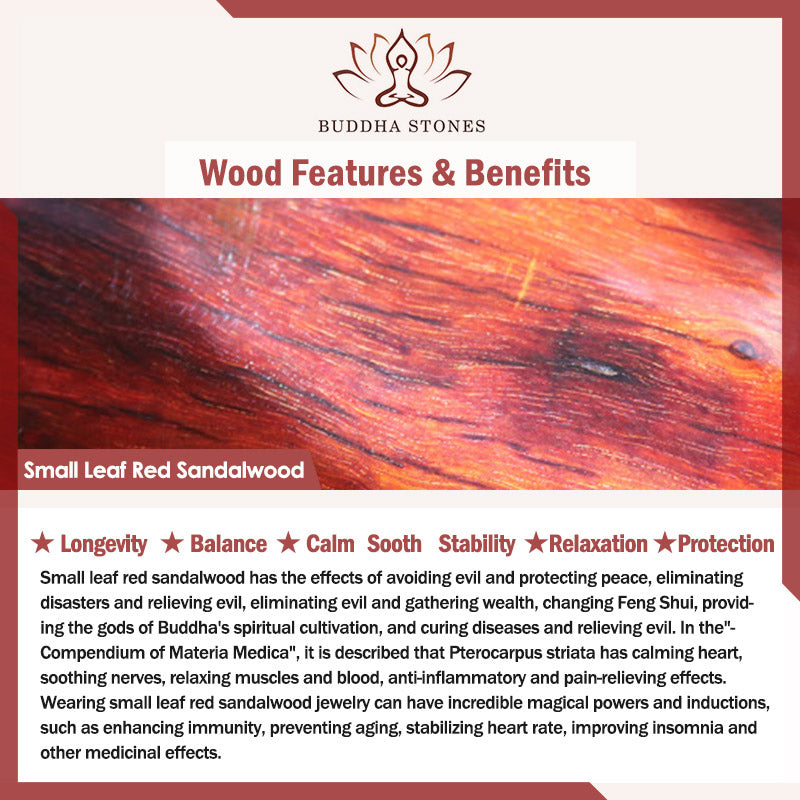 Tibetan Small Leaf Red Sandalwood Balance Bracelet