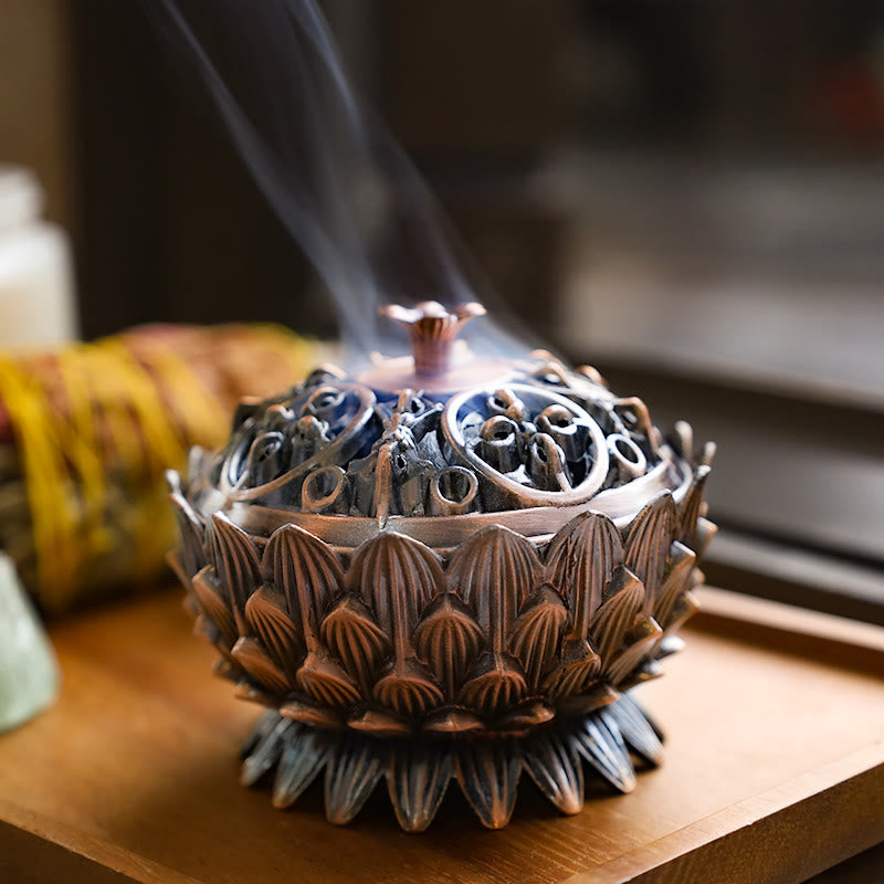 Tibetan Lotus Shaped Purify Incense Burner