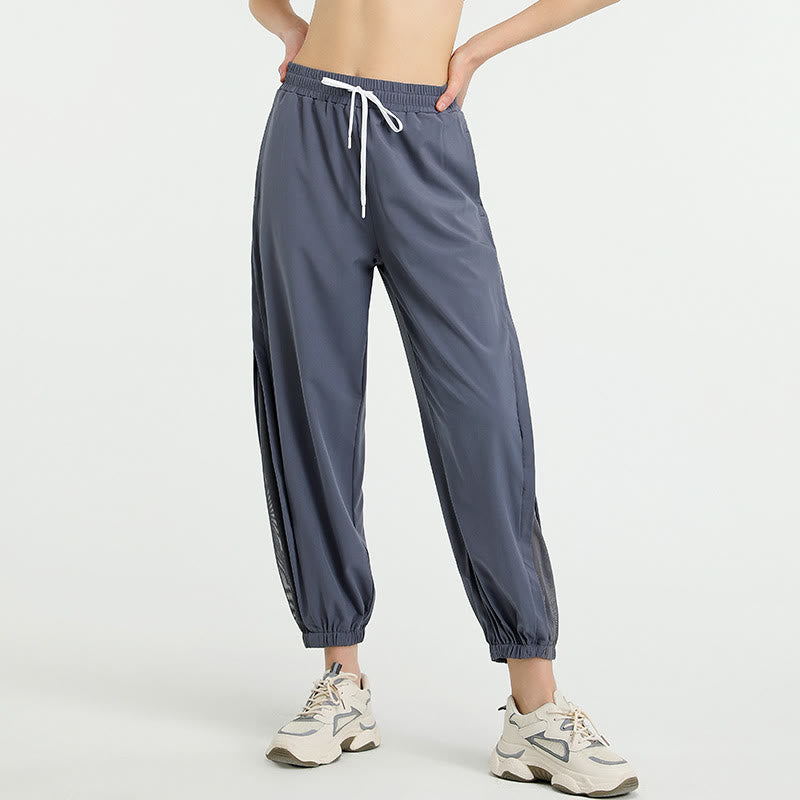 High Waist Loose Fitness Yoga Sports Track Pants With Pockets