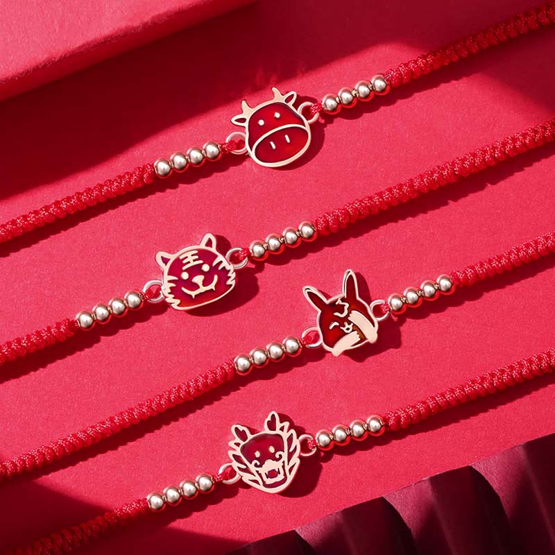 12 Chinese Zodiac Lucky Red String Bracelet