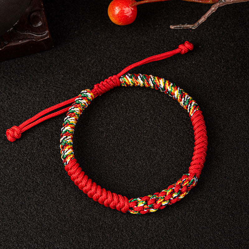 Tibetan Handmade Colorful King Kong Knot Luck Braid String Bracelet