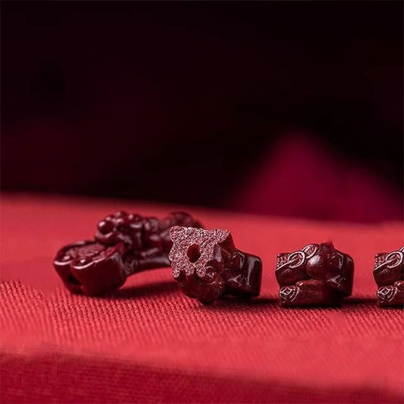 Handcrafted PiXiu Cinnabar Wealth Luck Braided Bracelet
