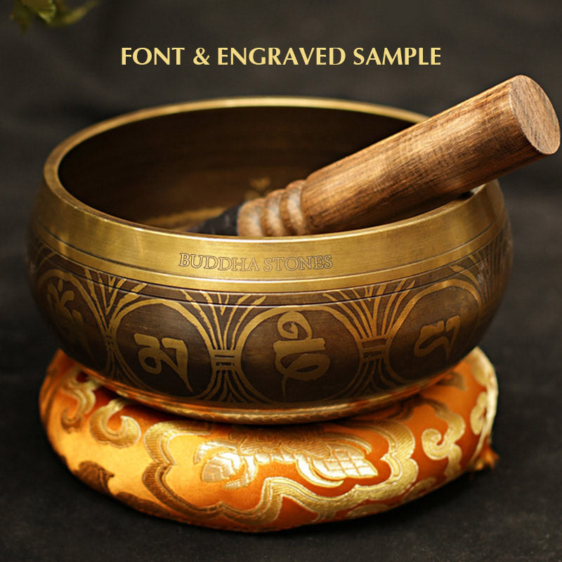 Tibetan Meditation Sound Bowl Handcrafted for and Mindfulness Support Protection Singing Bowl Set