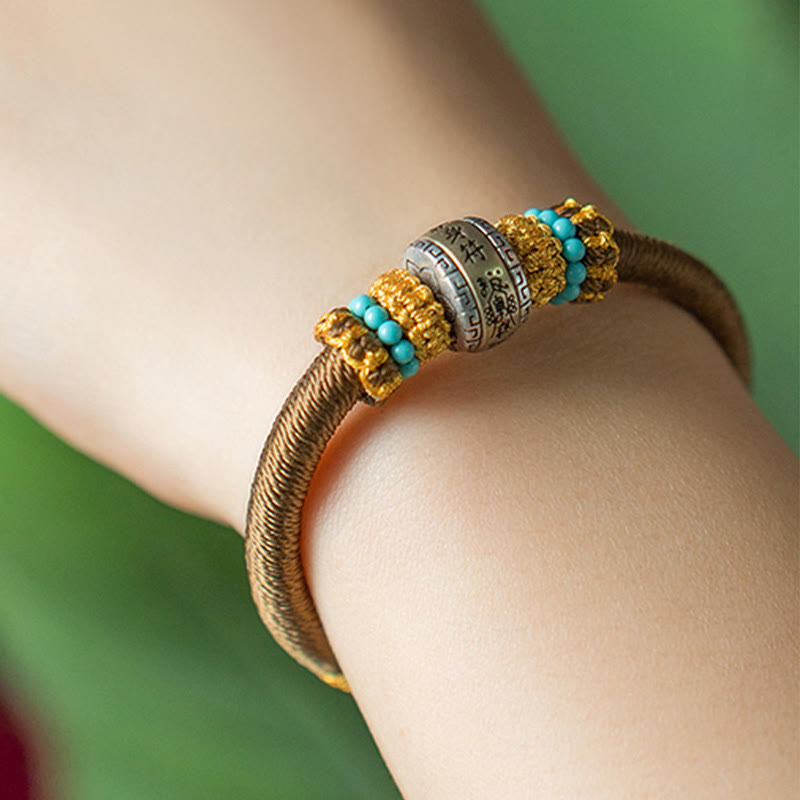 Handmade Tibetan Amulet King Kong Knot Luck Protection Braided Bracelet