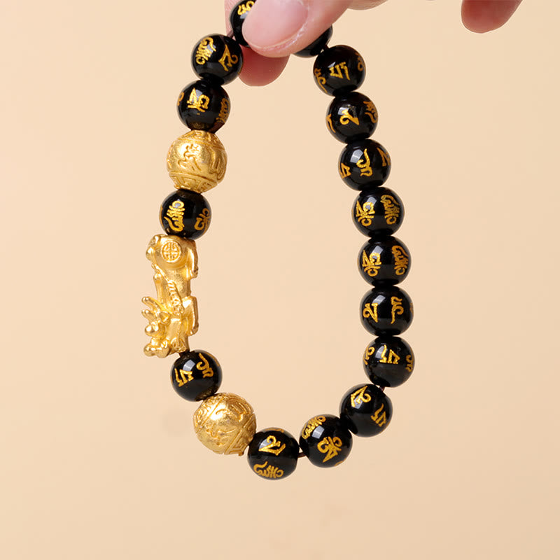 FengShui PiXiu Obsidian Wealth Bracelet