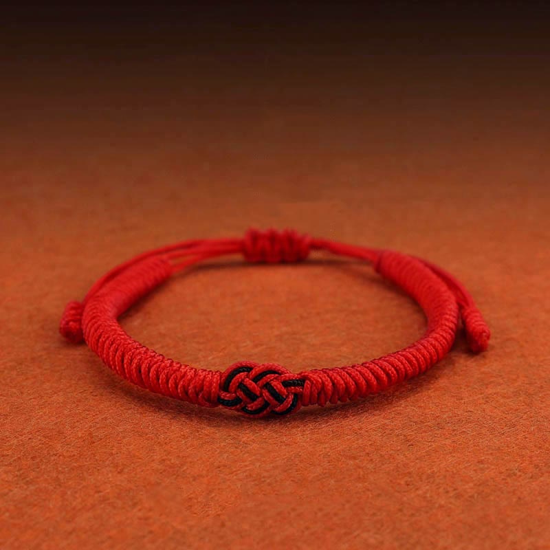 2Pcs Tibetan Luck Chinese Knot Protection String Bracelet