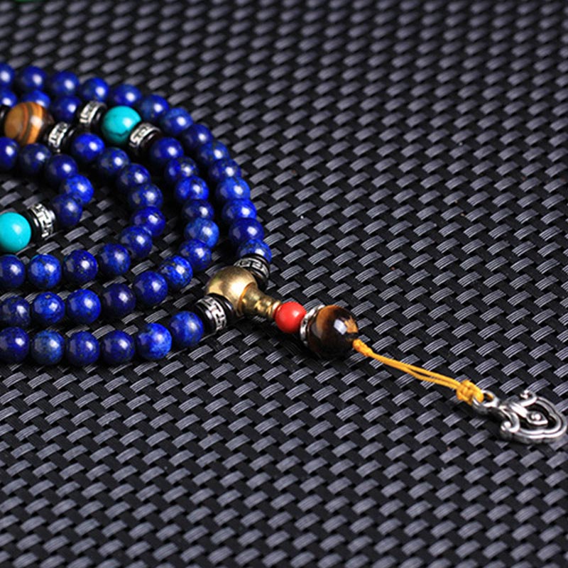 108 Beads Lazurite Lapis Lazuli Positive Bracelet Mala