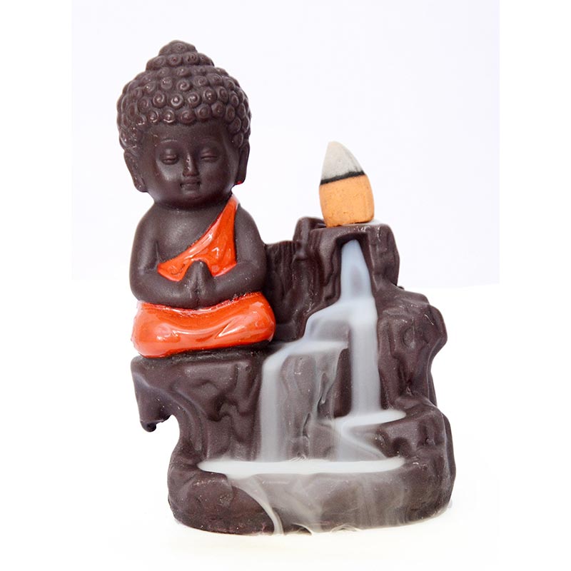 Backflow Smoke Fountain Ceramic Blessing Incense Burner Decoration