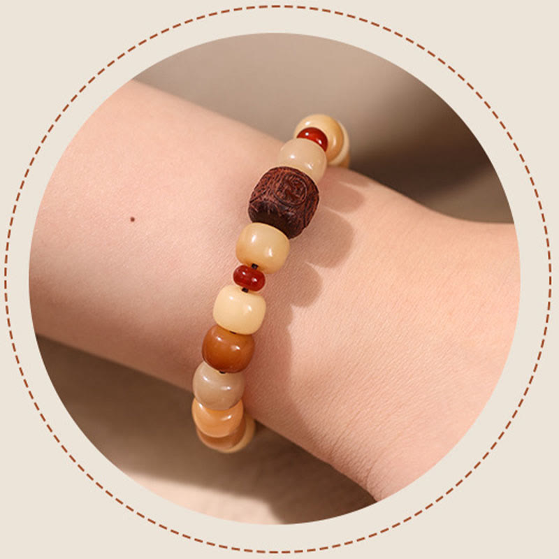 Natural Bodhi Seed The Lord of the Corpse Forest Om Mani Padme Hum Wisdom Bracelet