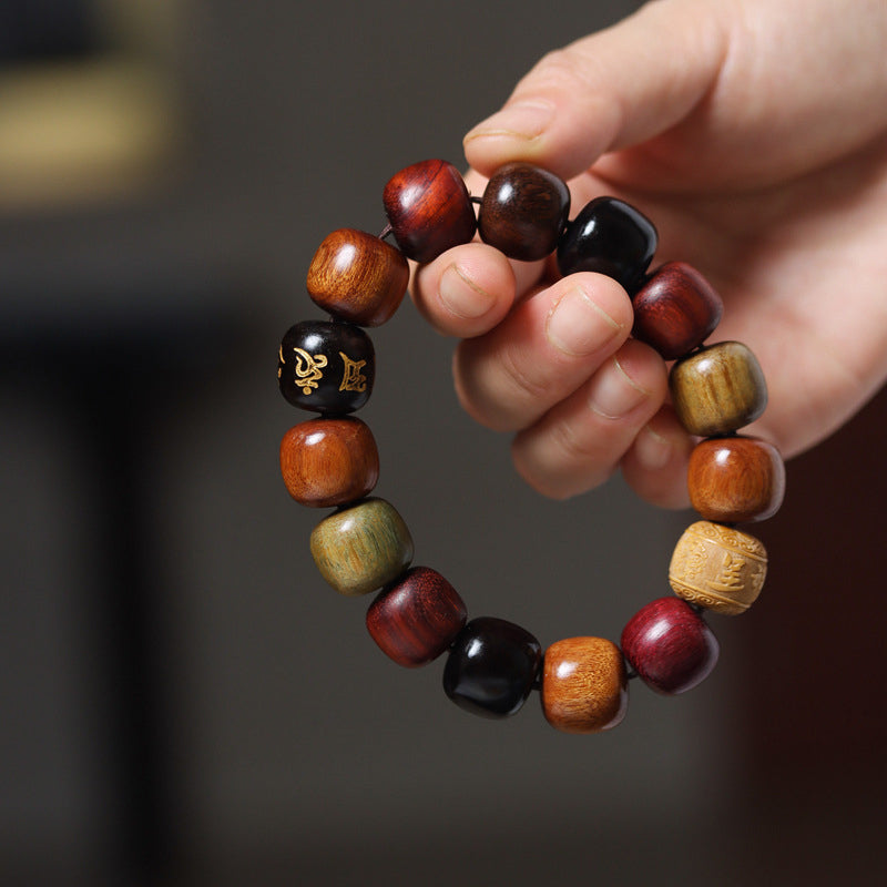 Tibet Various Wood Om Mani Padme Hum Purity Bracelet