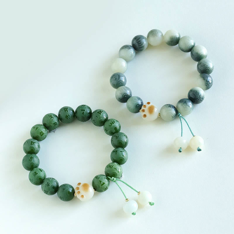 Bodhi Seed Om Mani Padme Hum Carved Harmony Bracelet