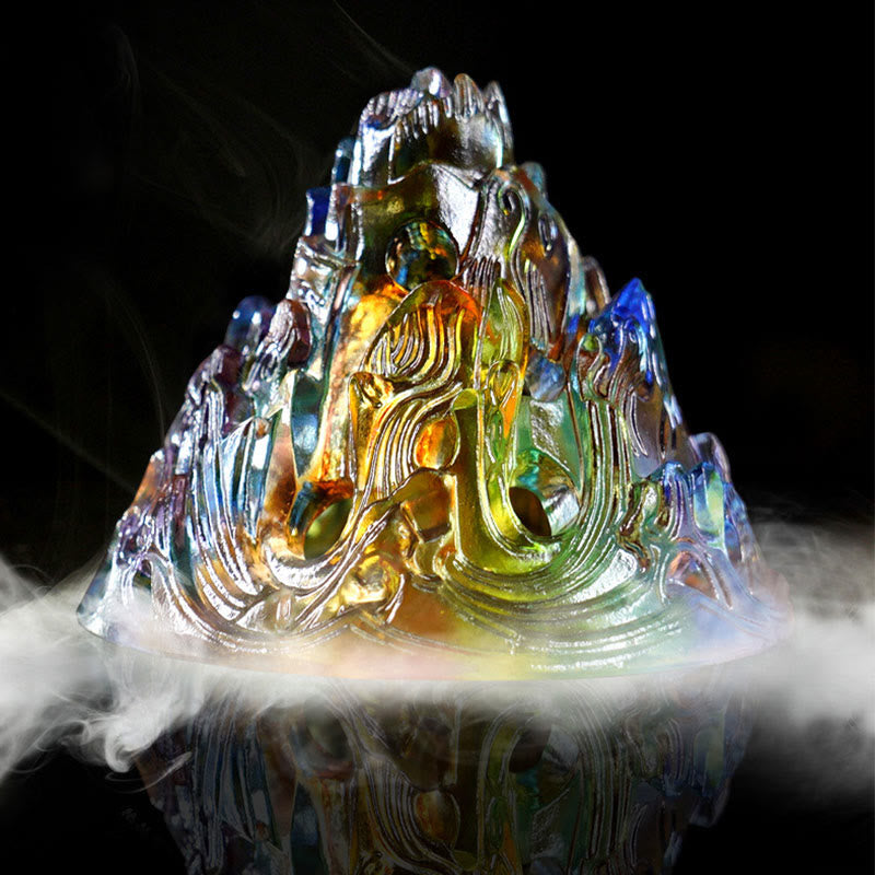 Liuli Crystal Mountain Meditation Incense Burner